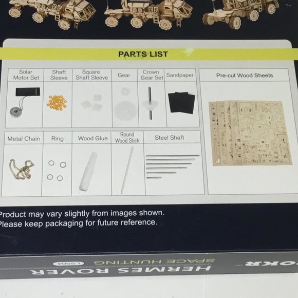 Rokr Hermes Rover Space Hunting Solar Powered 3D Wooden Puzzle LS504 - Picture 3 of 5